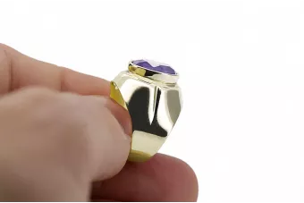 Александрит 14-кв Желтое золото Кольцо Винтаж изделия vrc296y